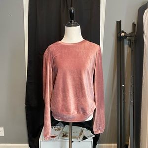 Pink velvet sweater